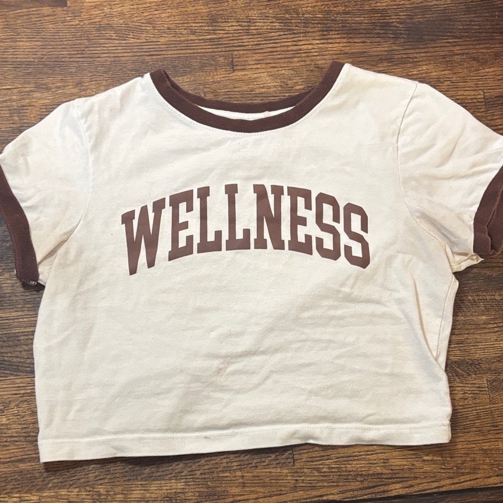 Kids' Wellness Tee - White and Brown
